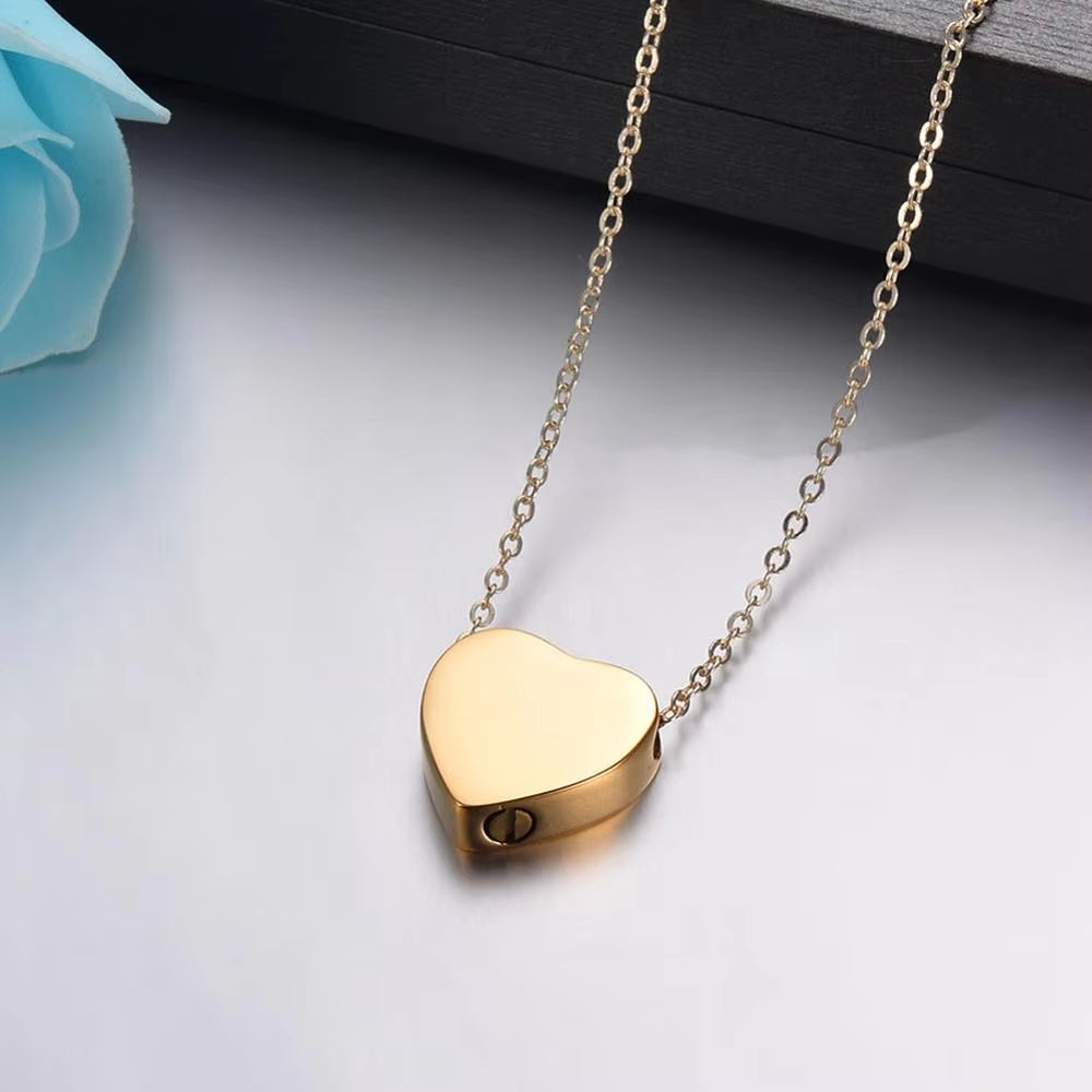 Heart Shaped Memorial Urn Necklace